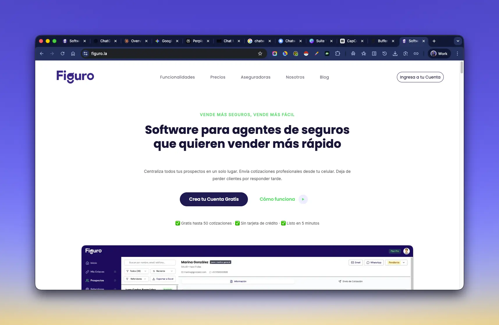 pantallazo de figuro como parte de nuestro top de aplicaciones ia para agentes de seguros