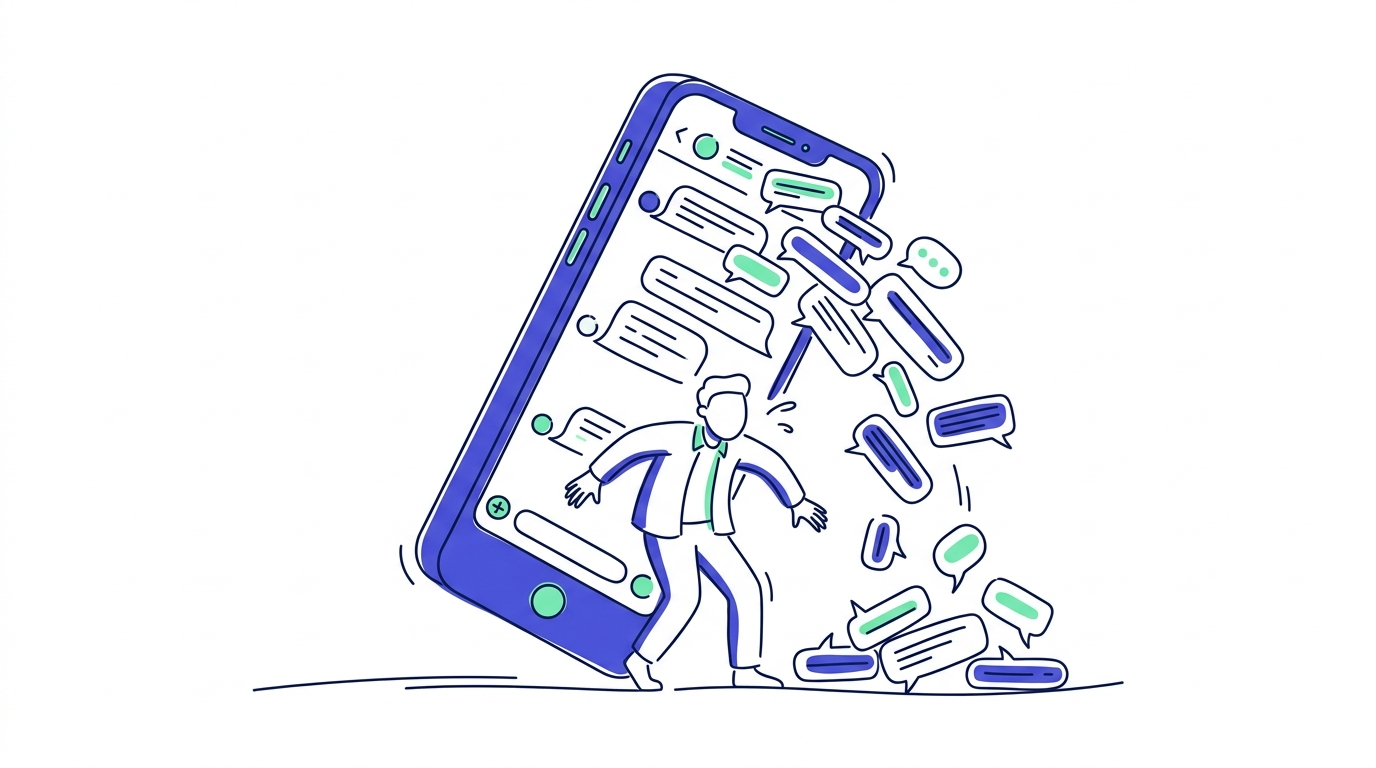 Ilustración de portada: WhatsApp Te Hace Perder Ventas: El Sistema que Funciona