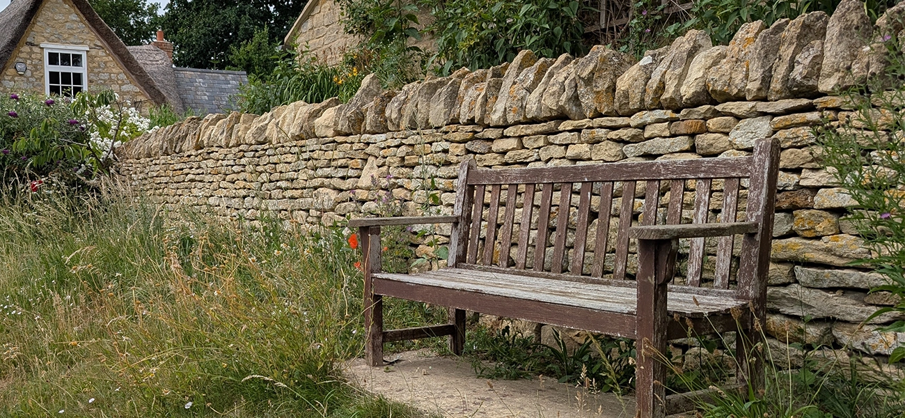A dry stone wall repair we carried out in Weston, Northamptonshire