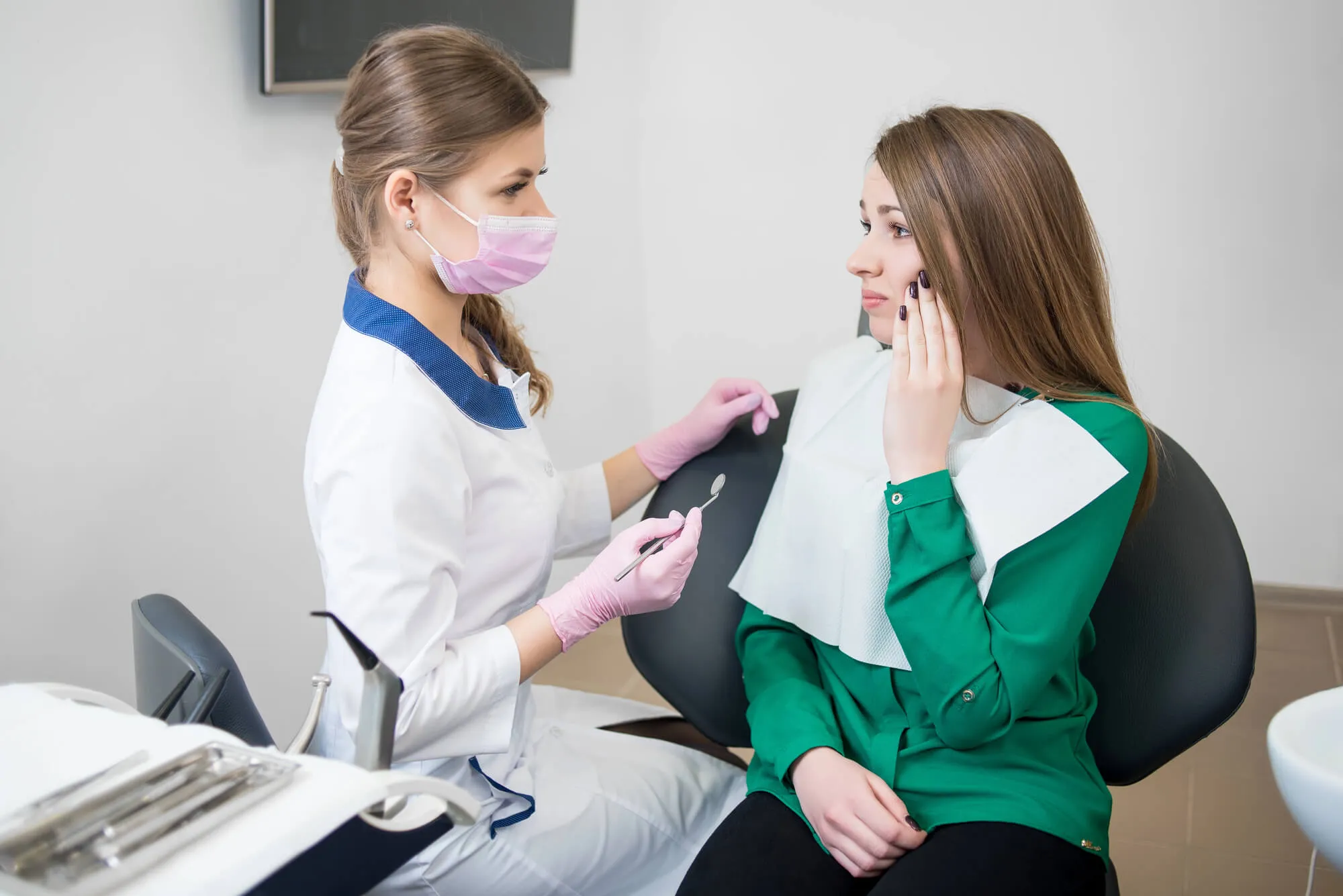emergency dentist greensboro nc talking to patient