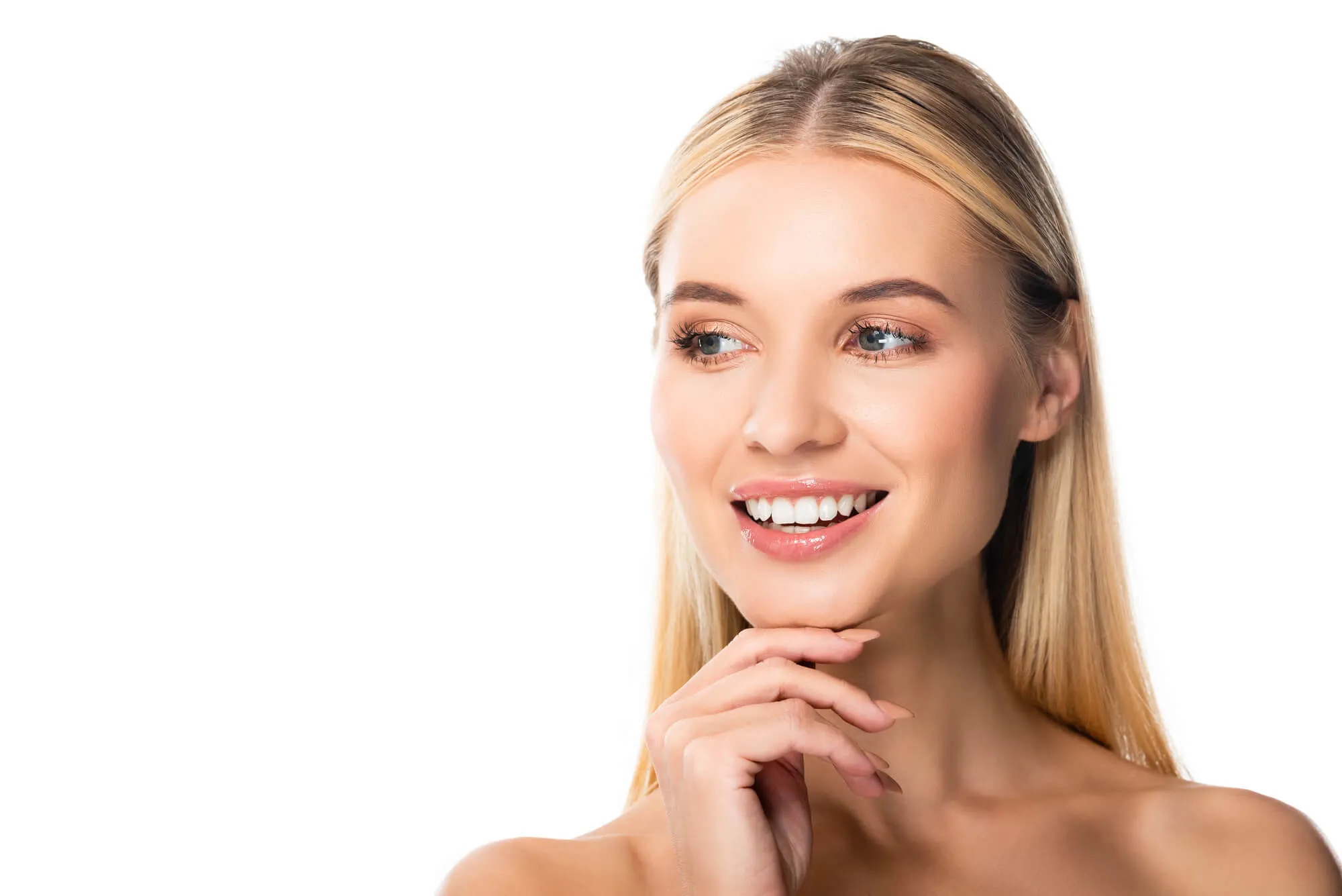 smiling after wearing Invisalign greensboro