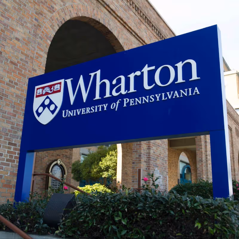 Wharton University sign