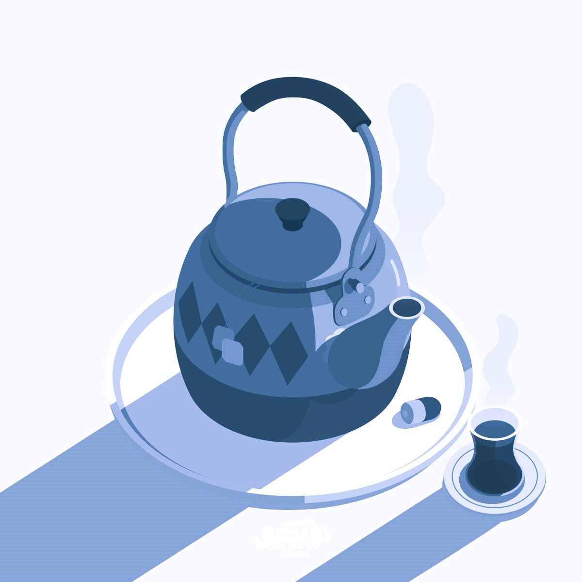 A typical Kuwaiti Tea Set.