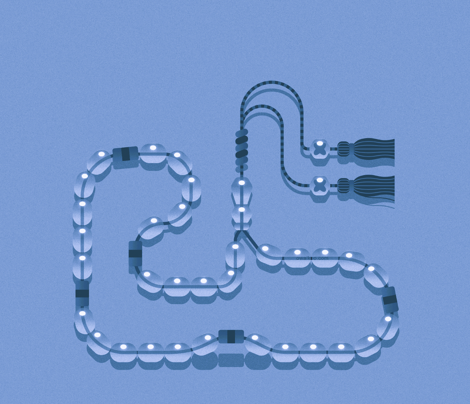 A Misbah, which is a rosary typically used by Kuwaitis.