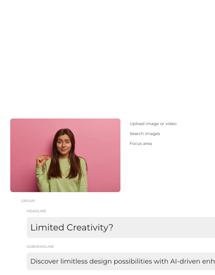 Simple form to generate creatives