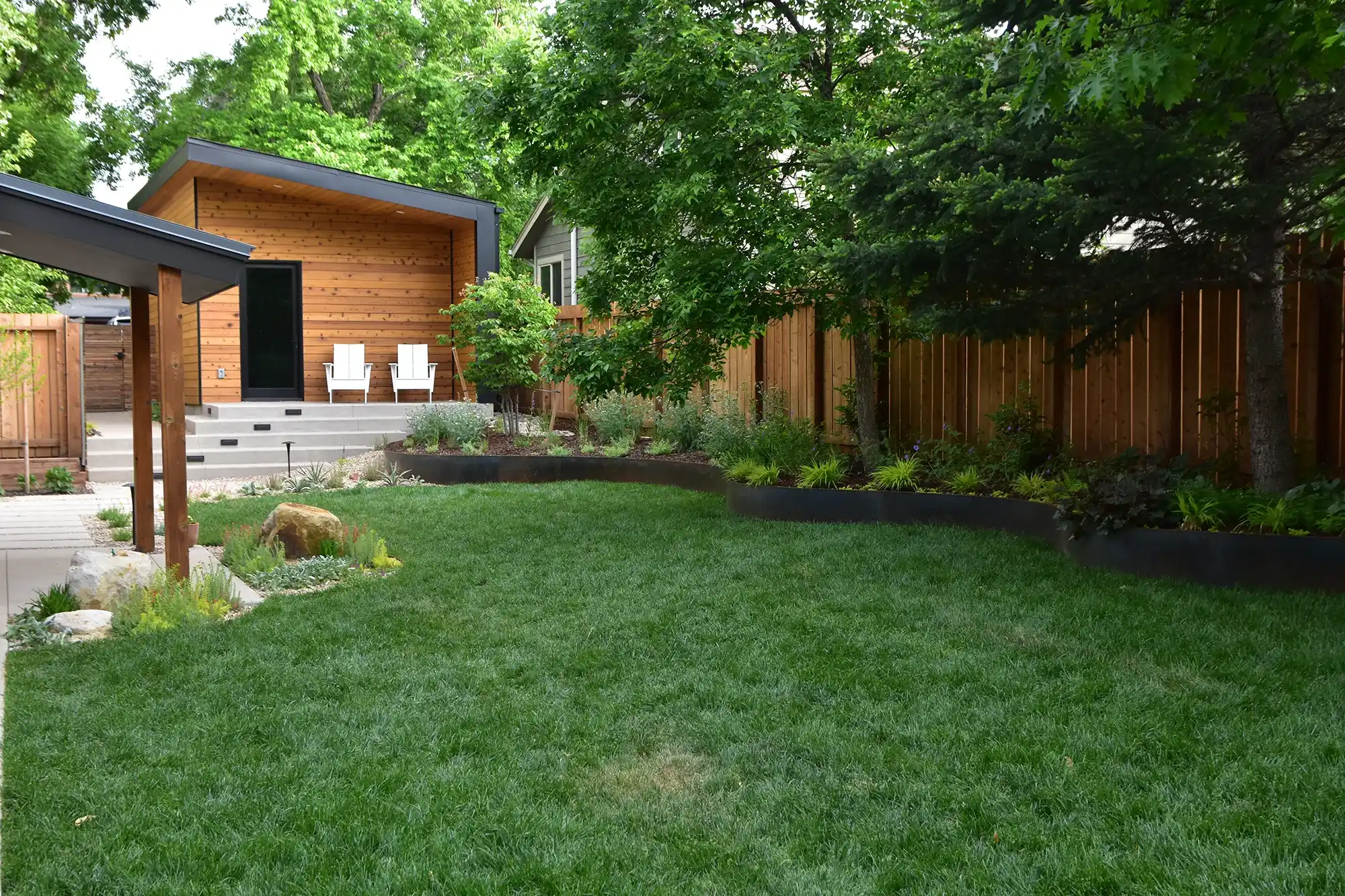 Residential outdoor space by Green Landscape Solutions in Boulder County, Colorado