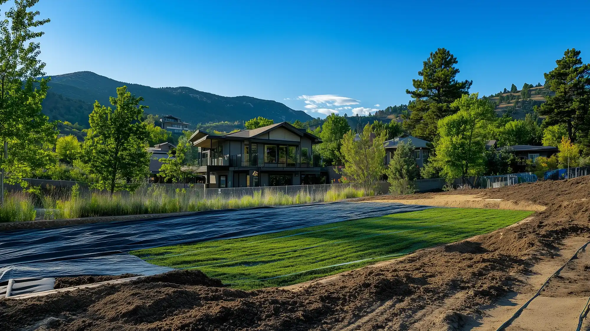 Hydroseeding services for Boulder County landscapes by Green Landscape Solutions
