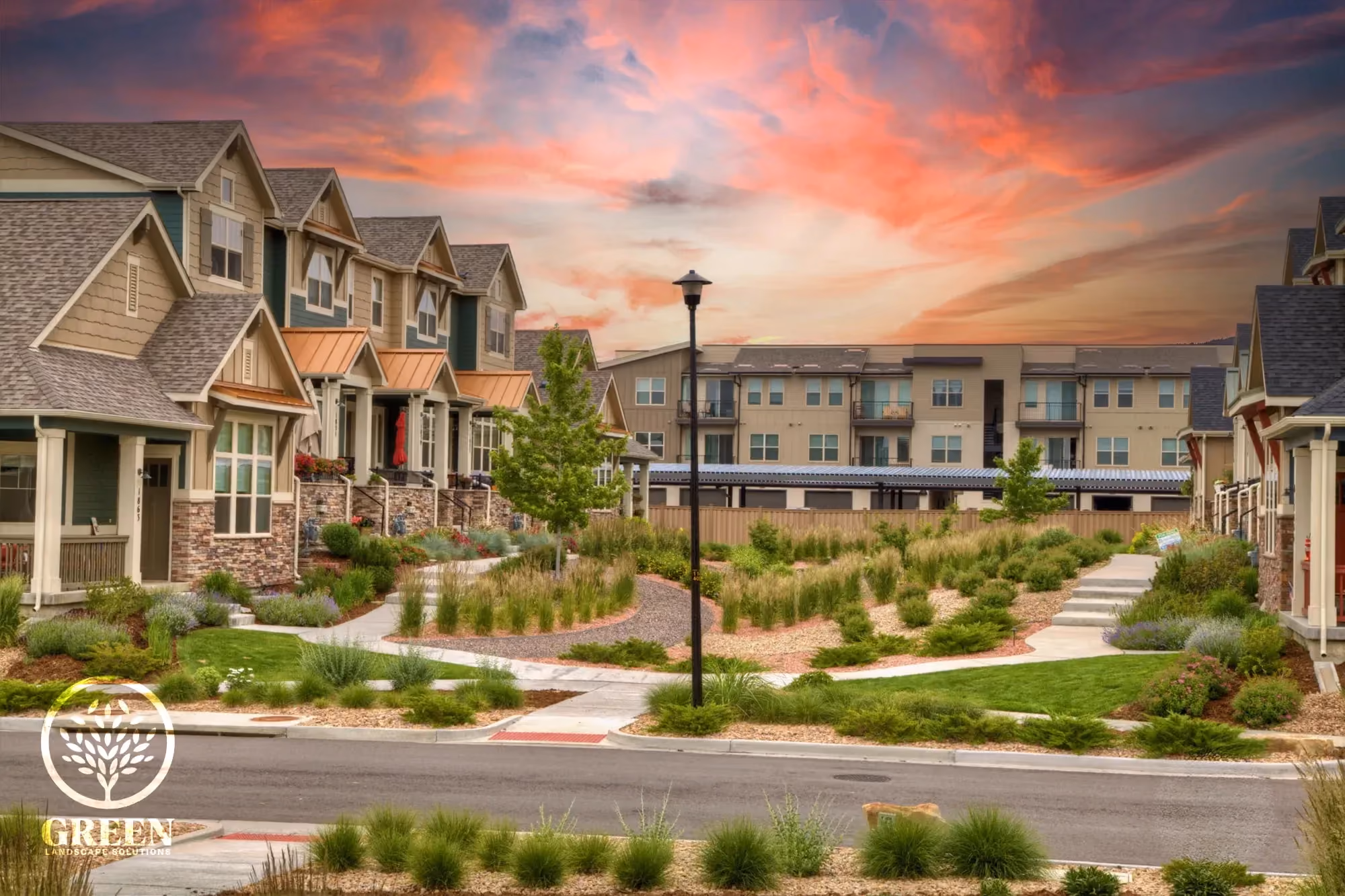 green landscape commercial property