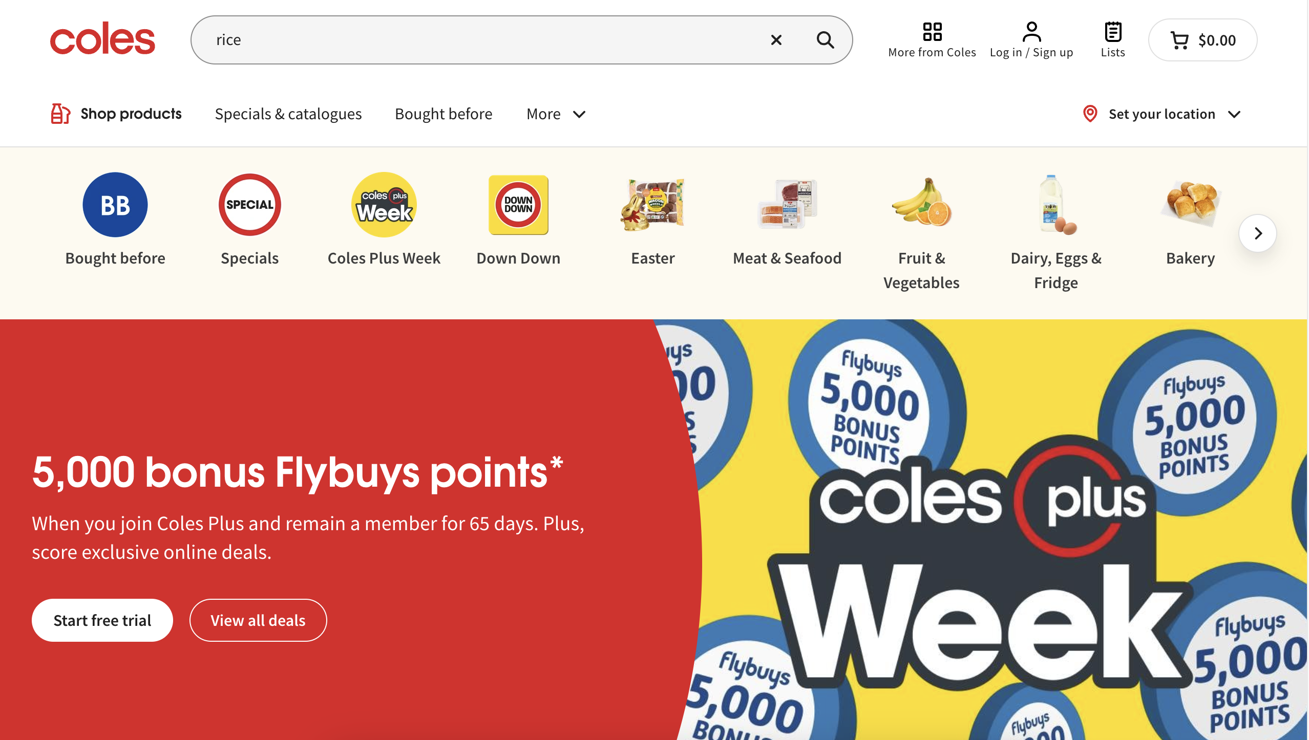 Coles brown rice | low glycaemic index rice