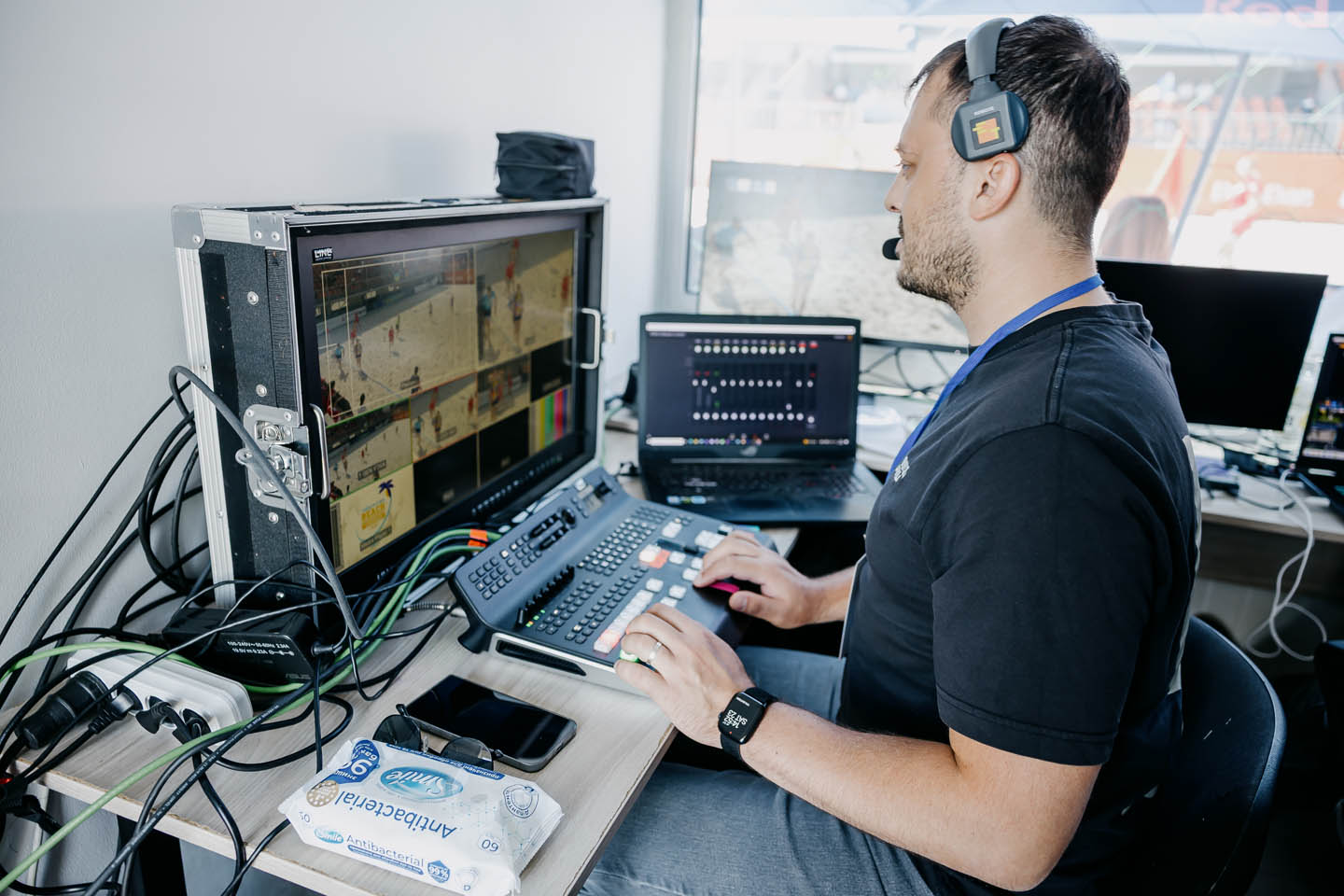 Финальный матч Rugby Europe Beach Championship 2025, с профессиональным освещением и звуком от MS-Prod, фото от Line Production.