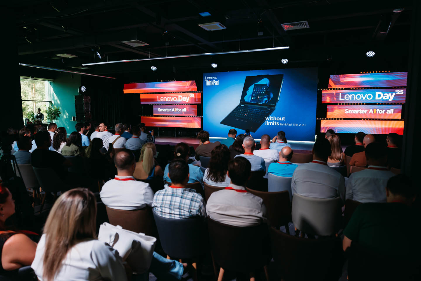 Презентация программы Lenovo 360 для партнеров, на большом зале Digital Park с подиумом MS-Prod и артистической программой Media Show Group.