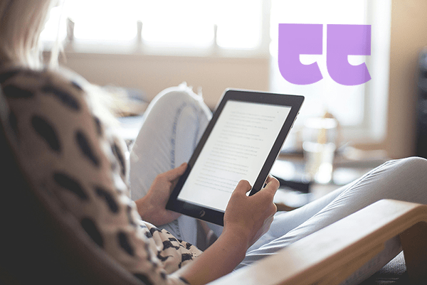 Woman using a tablet