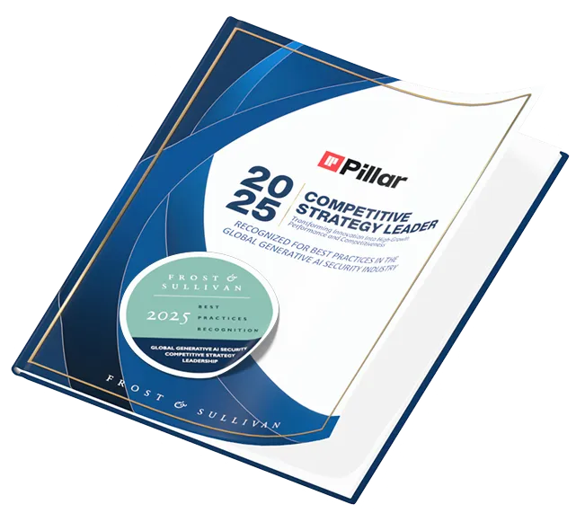 Pillar 2025 Competitive Strategy Leader report cover with Frost & Sullivan 2025 Best Practices Recognition badge.