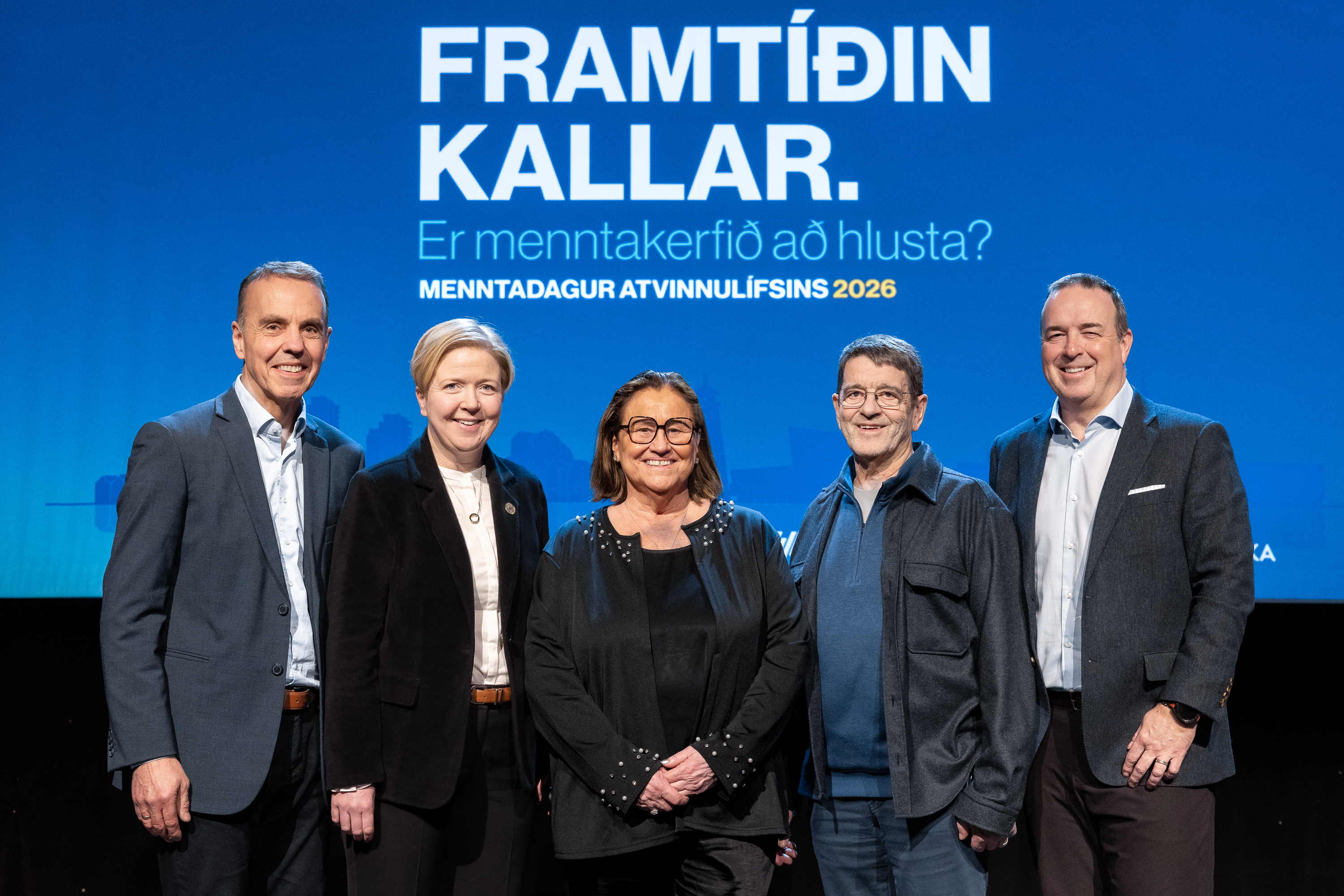 Fulltrúar Tækniskólans og ráðherra Inga Sæland.