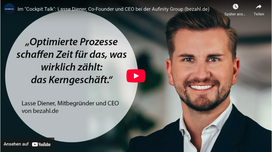 Bild von Lasse Diener mit einer Sprechblase und einem Zitat aus dem Video