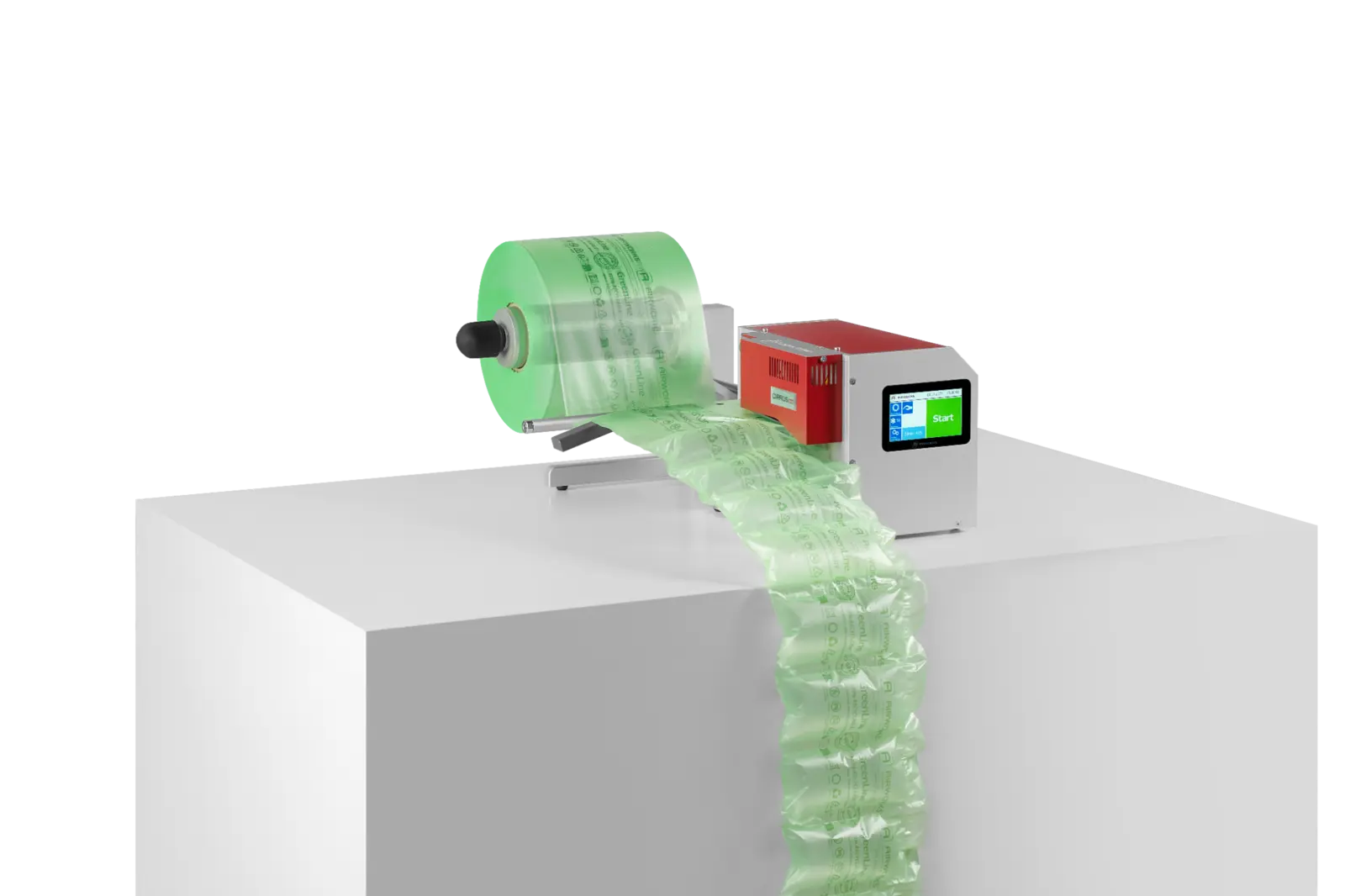 Cirrus Vario compact inflatable packaging machine producing air pillows