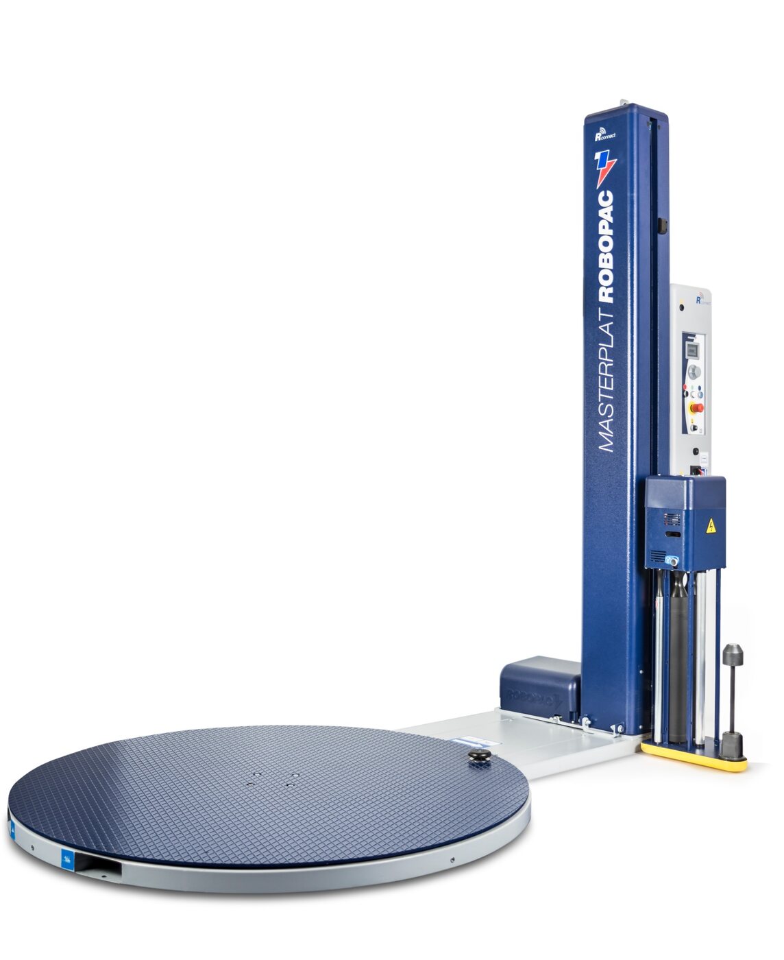 Robopac Masterplat Plus semi-automatic pallet wrapping machine supplied and installed by Severn Packaging