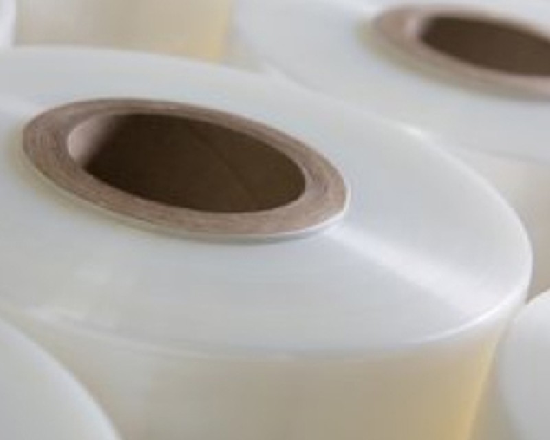 Rolls of clear pallet wrap stretch film ready for dispatch