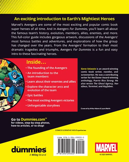 Avengers For Dummies back cover