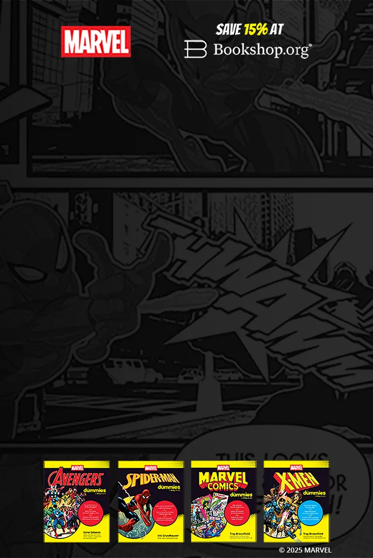 Save 15% on Marvel For Dummies books exclusively at Bookshop.org