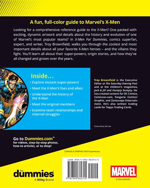 X-Men For Dummies back book cover