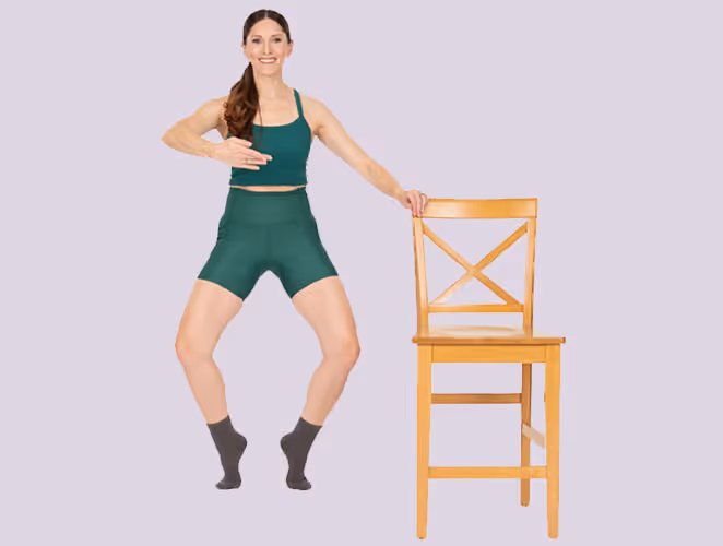 woman demonstrating relevé