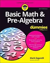 Basic Math & Pre-Algebra For Dummies book cover