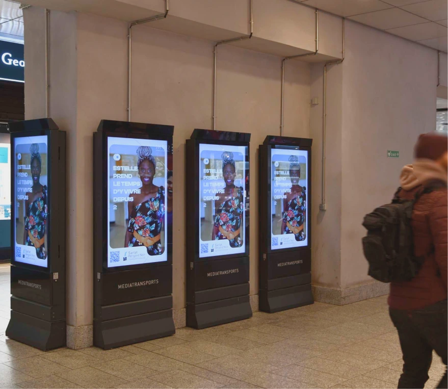 Affichage en gare pour la campagne d'attractivité de la Communauté de Communes de Sarlat Périgord Noir