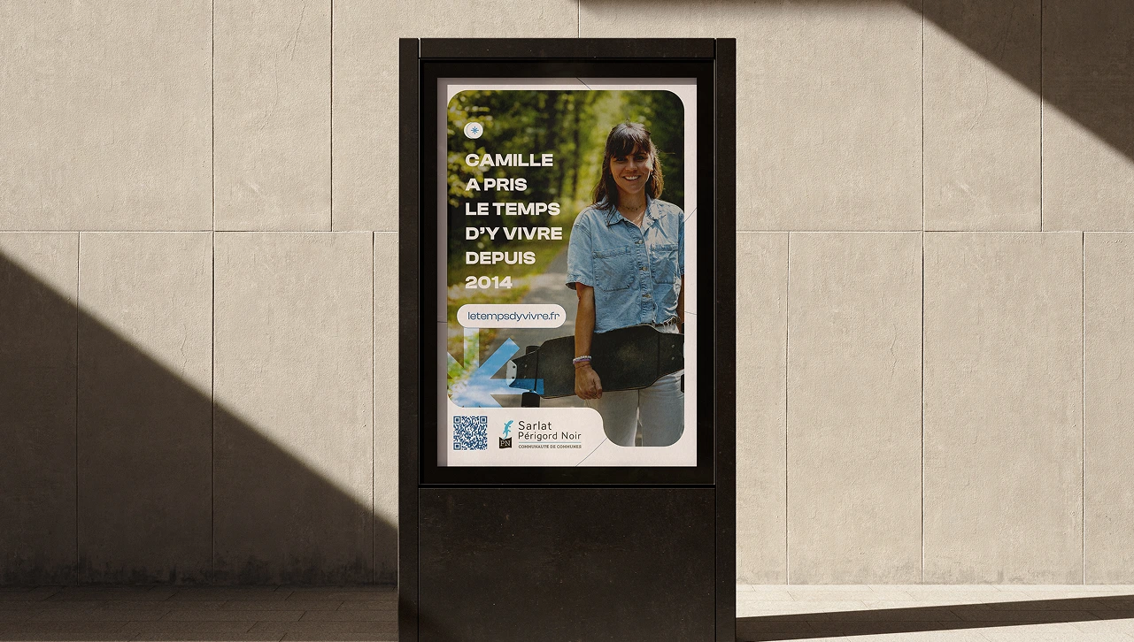 Affichage en ville pour la campagne d'attractivité de la Communauté de Communes de Sarlat Périgord Noir