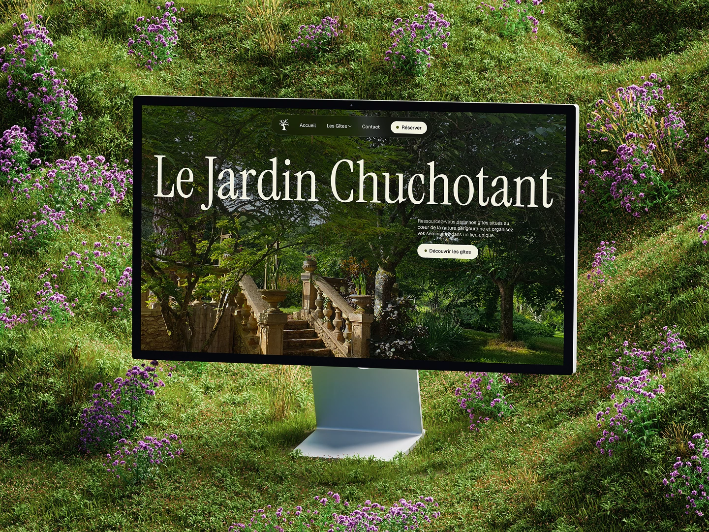 Mockup de la page d'accueil du site internet, créé par Jaéco.