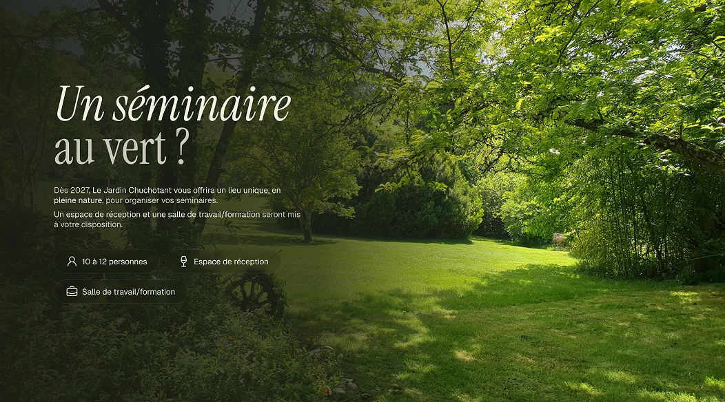 Section du site internet du Jardin Chuchotant, créé par Jaéco.