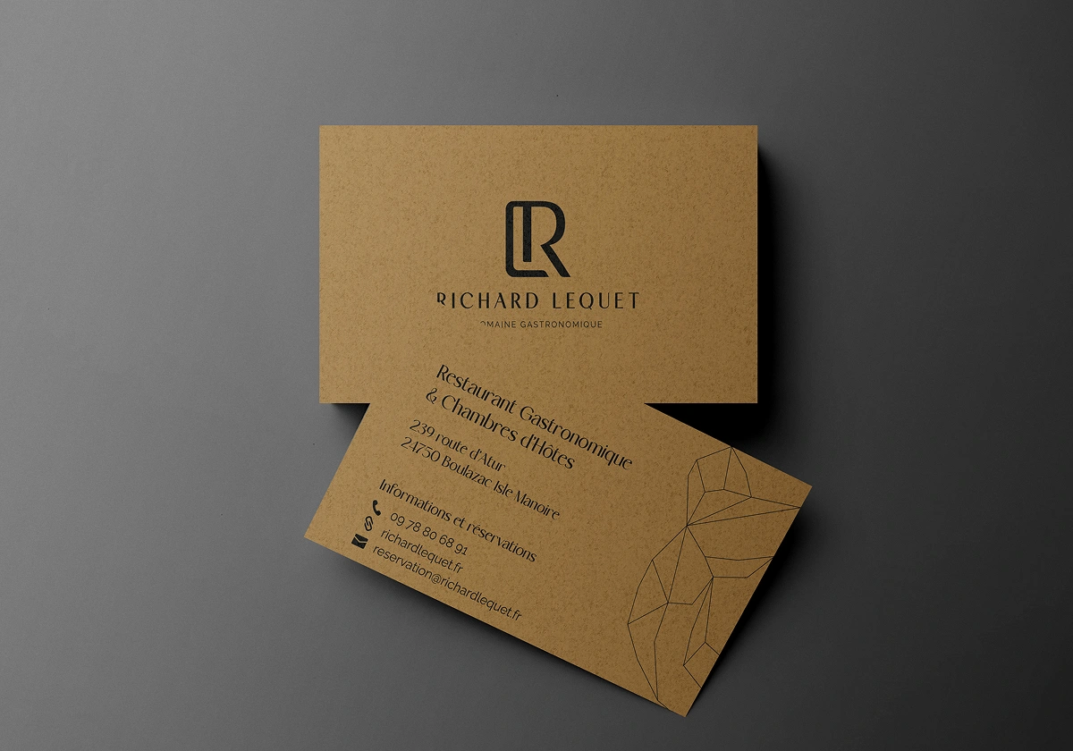 Carte de visite créée par l'agence Jaéco pour Richard Lequet