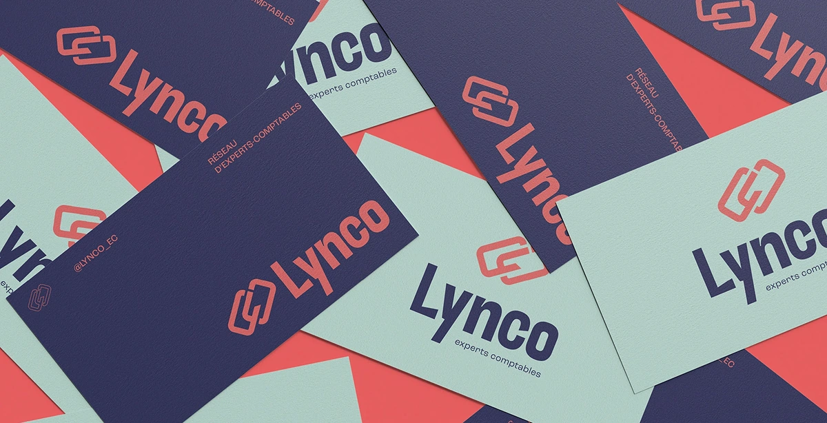 Photographie d'un ensemble de cartes de visite de Lynco