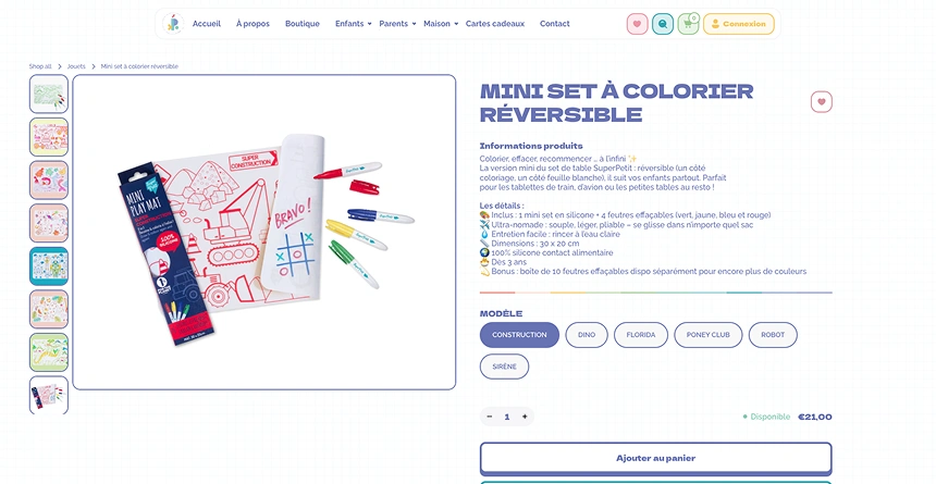 Section du site internet Périmômes, créé par Jaéco