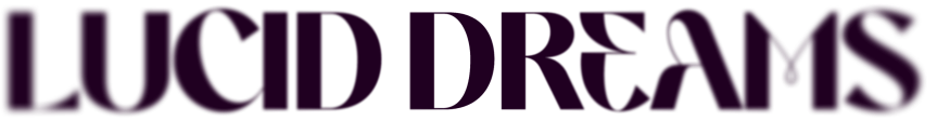 Text logo reading 'LUCID DREAMS' in bold, stylized black font with rounded edges.