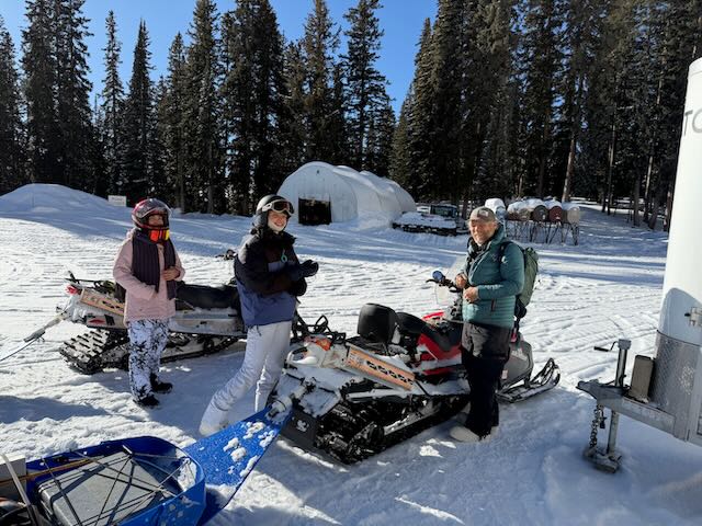 Loading the sleds before leaving for a day out in the field.
