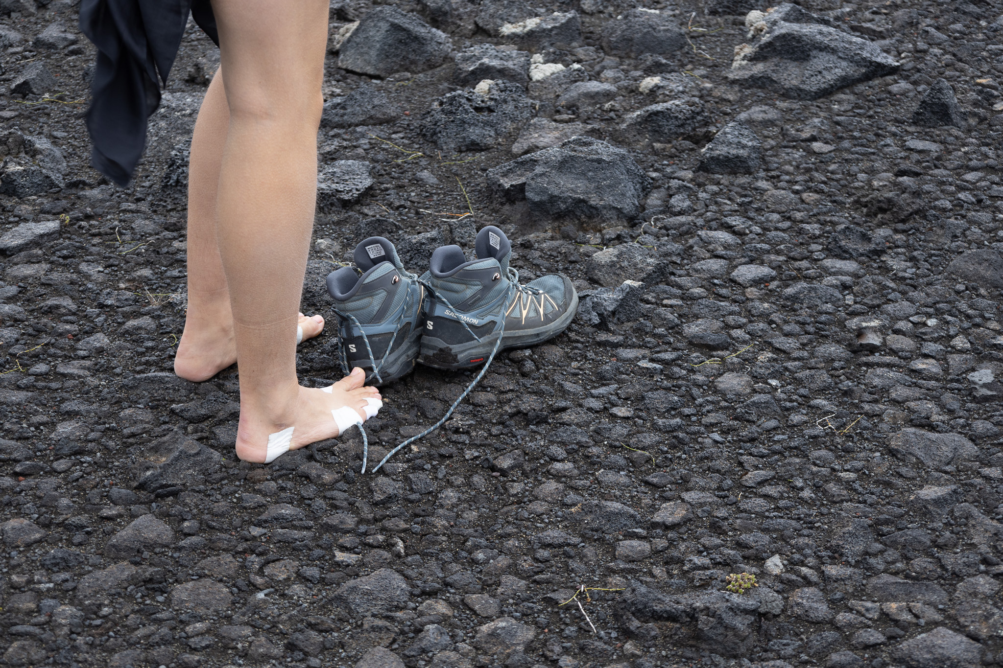 Shooting nude in the lava desert, Iceland.
