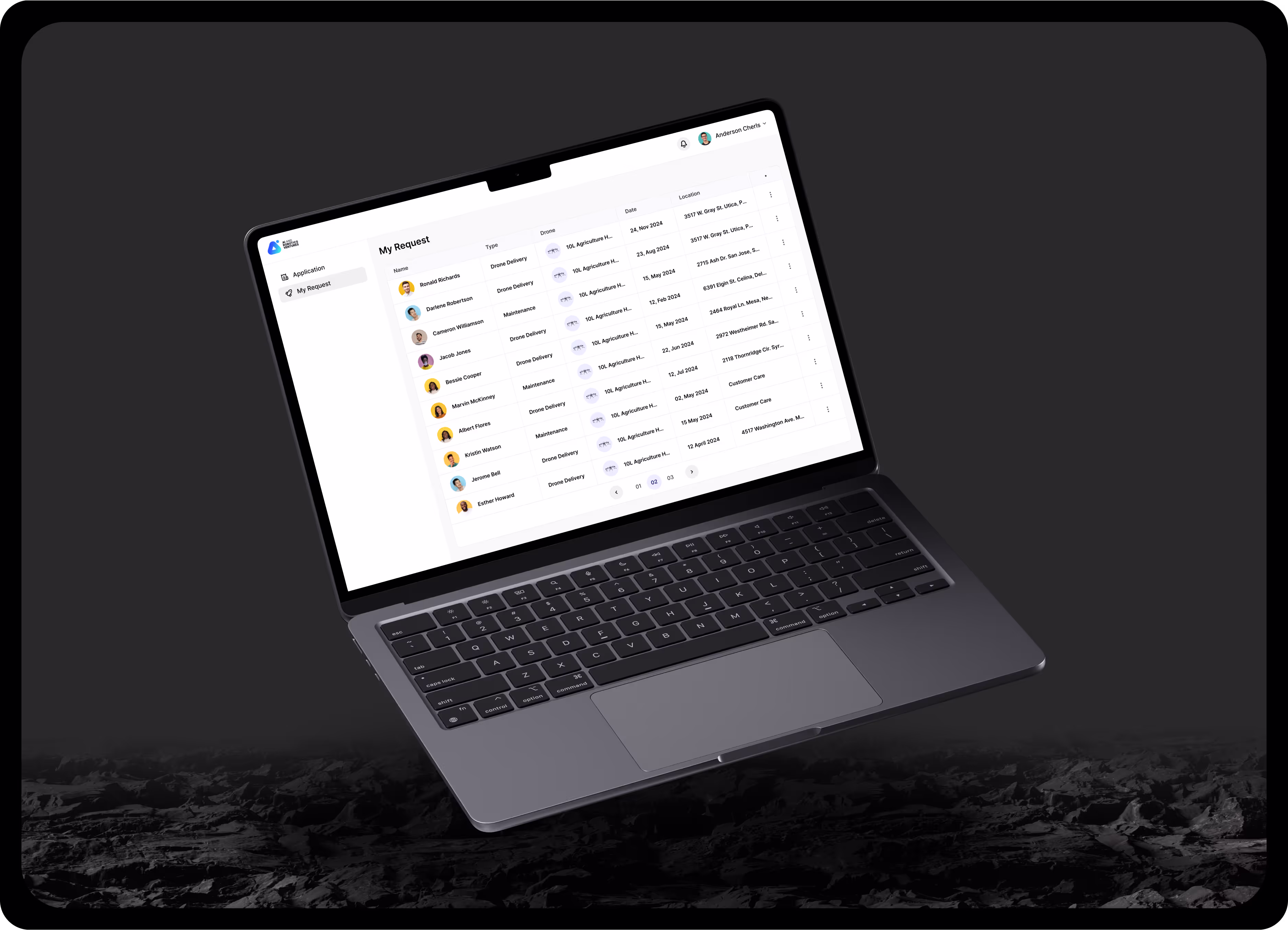 Admin will assigns an agent for drone delivery. The agent receives a request 
to deliver the drone and accessories on the chosen date. The user can then 
track the delivery process.