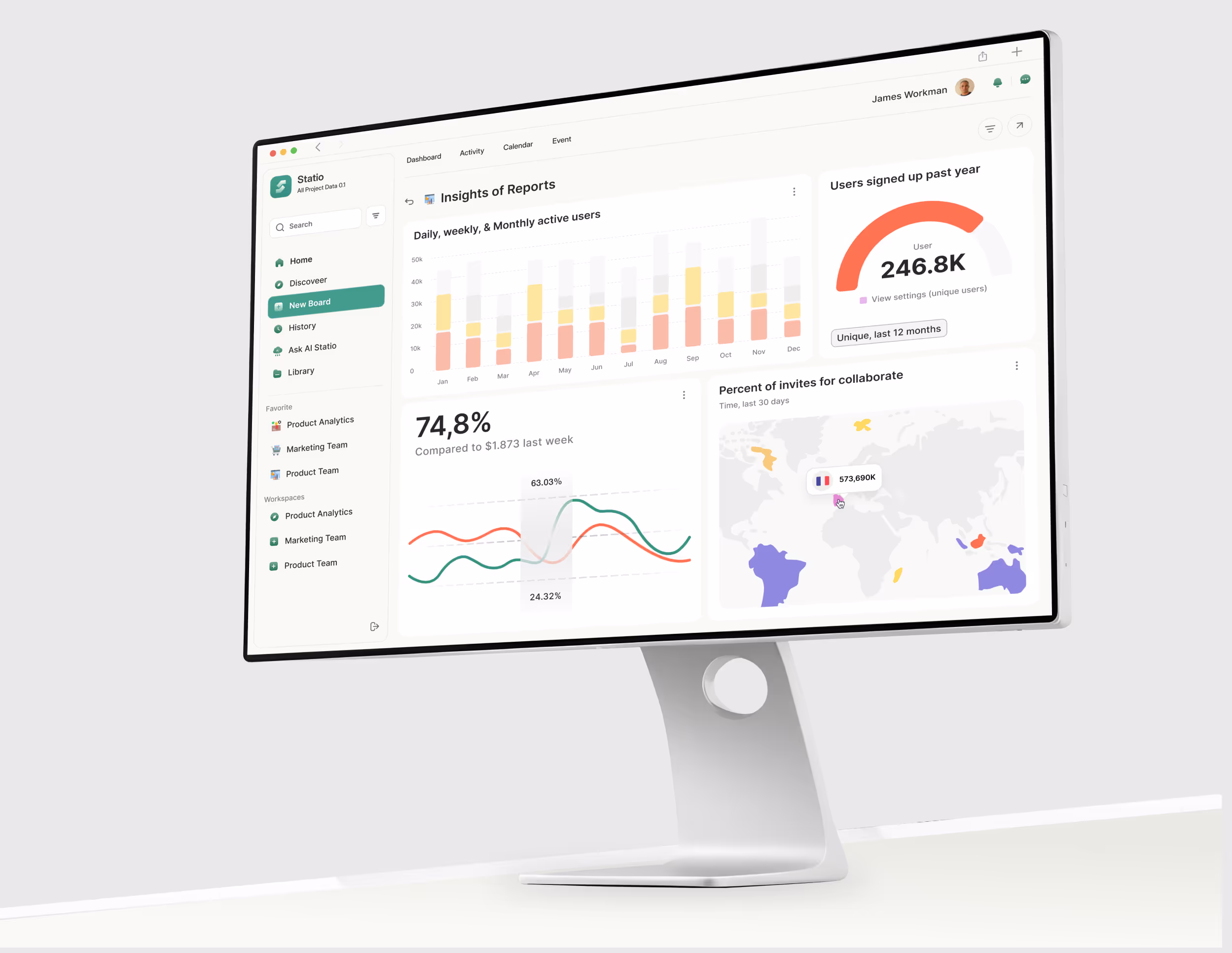 Statio dashboard mac view