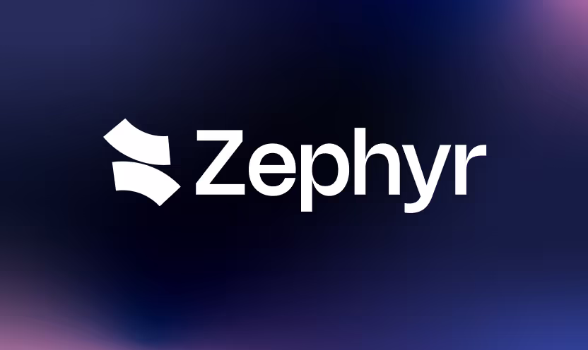 Zephyr white icon logo by ofspace