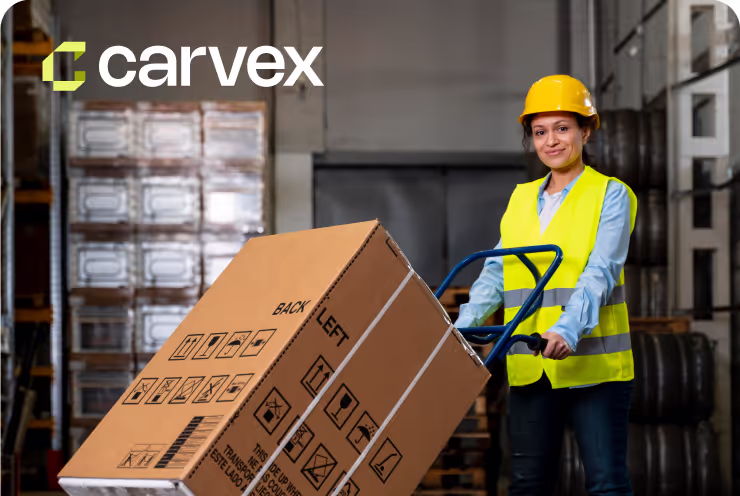 Carvex product unloading mockup by ofspace