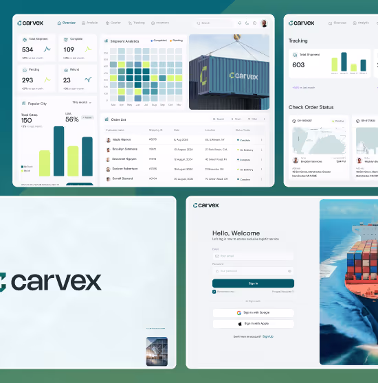 Carvex web app presentation mockup by ofspace