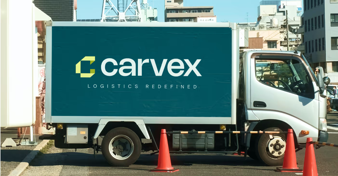 Carvex logo presentation truck by ofspace