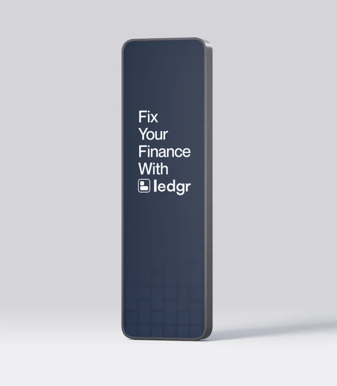 Ledgr bill board branding by ofspace