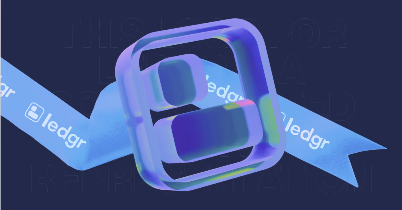 ledgr 3d logo by ofspace