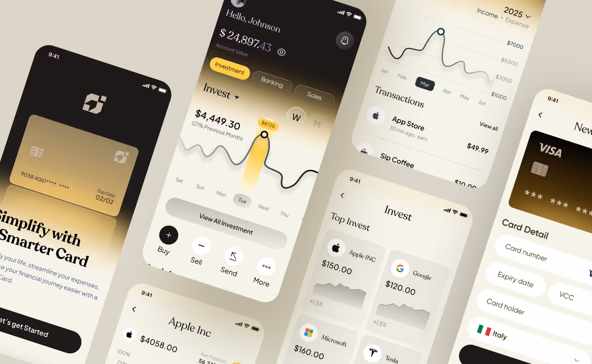 Investment & Fintech App UI Design Concept Ofspace UX/UI
