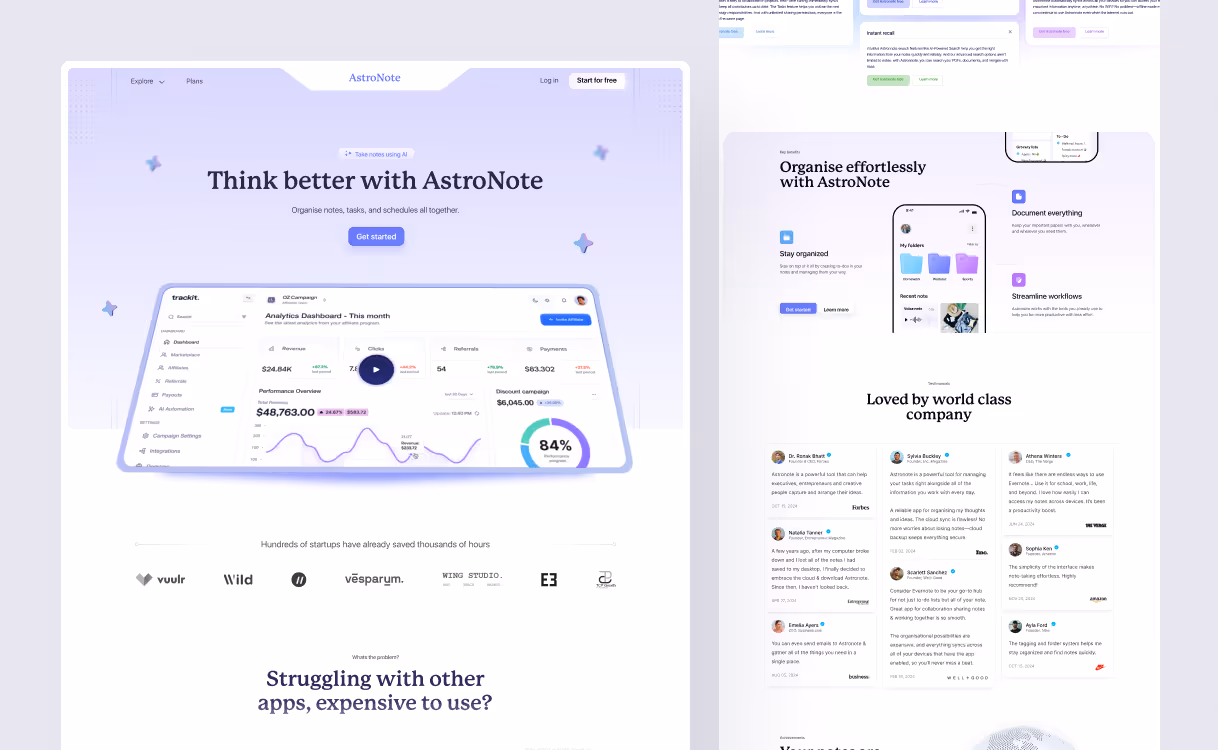 AstroNote Task Management Tool for Notes, Tasks, Schedules