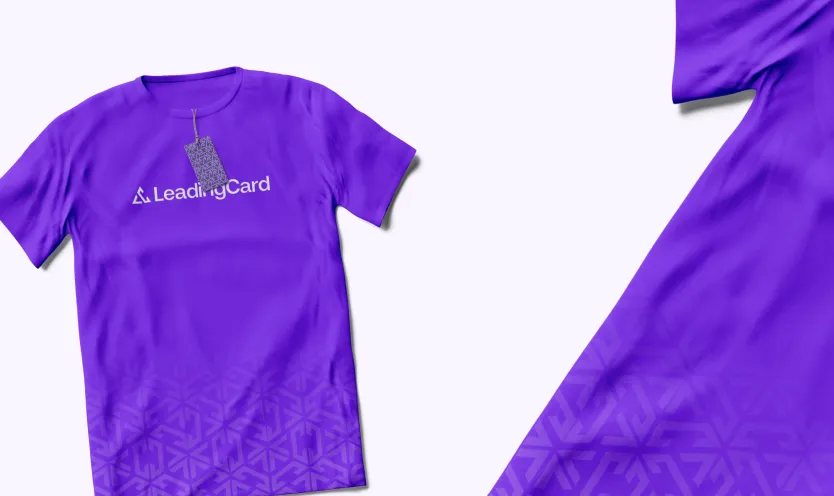 Leading Cards T shart branding by ofspace