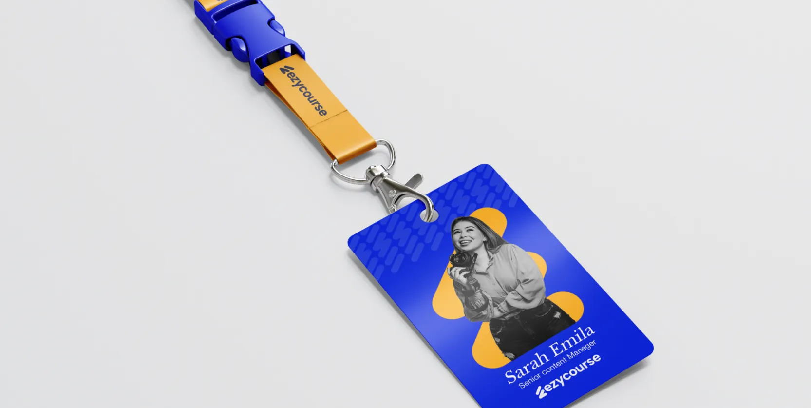 Ezy Course ID card branding design by ofspace