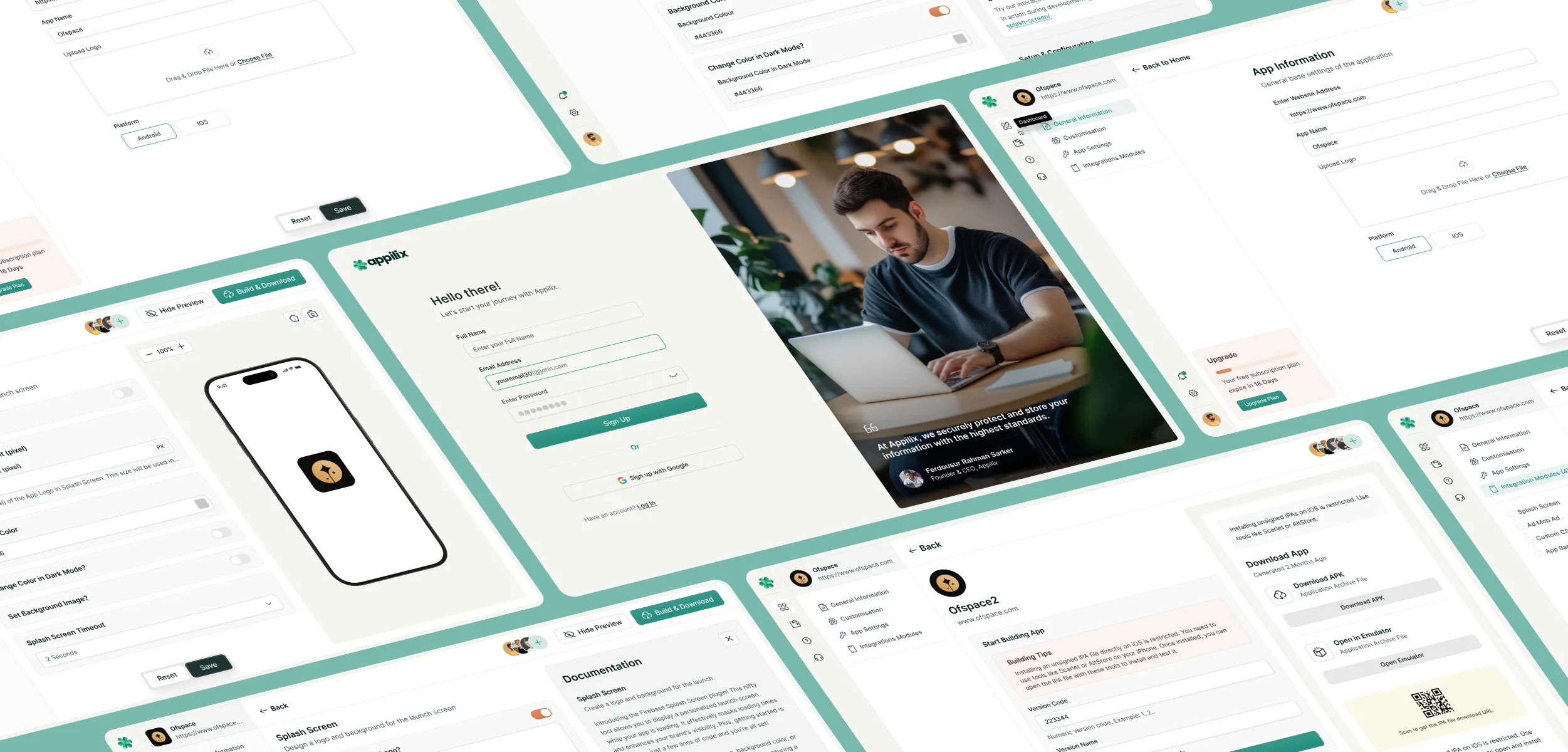 Appilix web app scren design presentation by ofspace